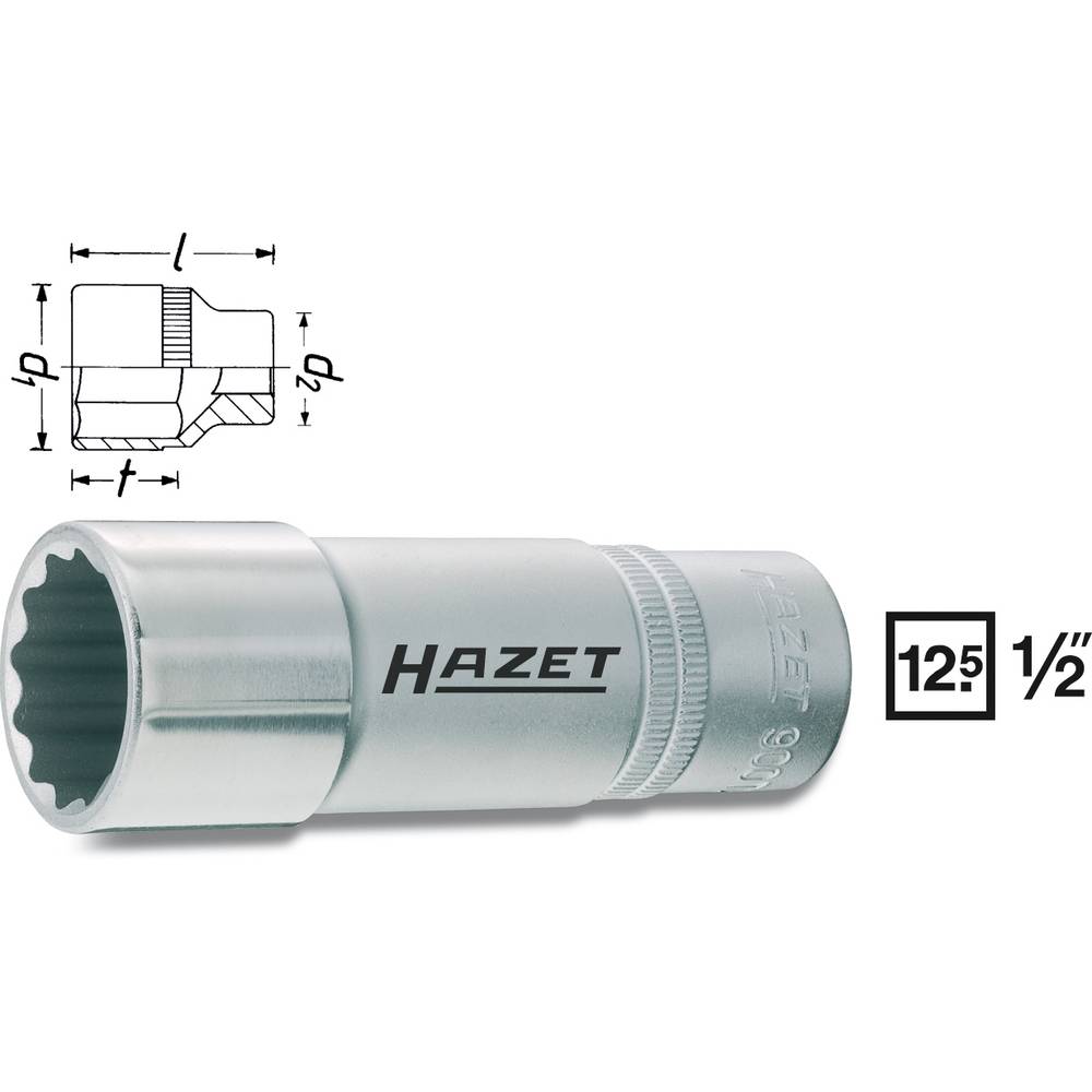 Hazet 900TZ-21 900TZ-21 vnější dvojitý šestihran vložka pro nástrčný klíč 21 mm 1/2
