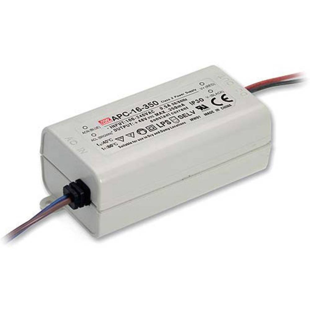 Mean Well APC-16-350 LED driver konstantní proud 16 W 0.35 A 12 - 48 V/DC bez možnosti stmívání, ochrana proti přepětí