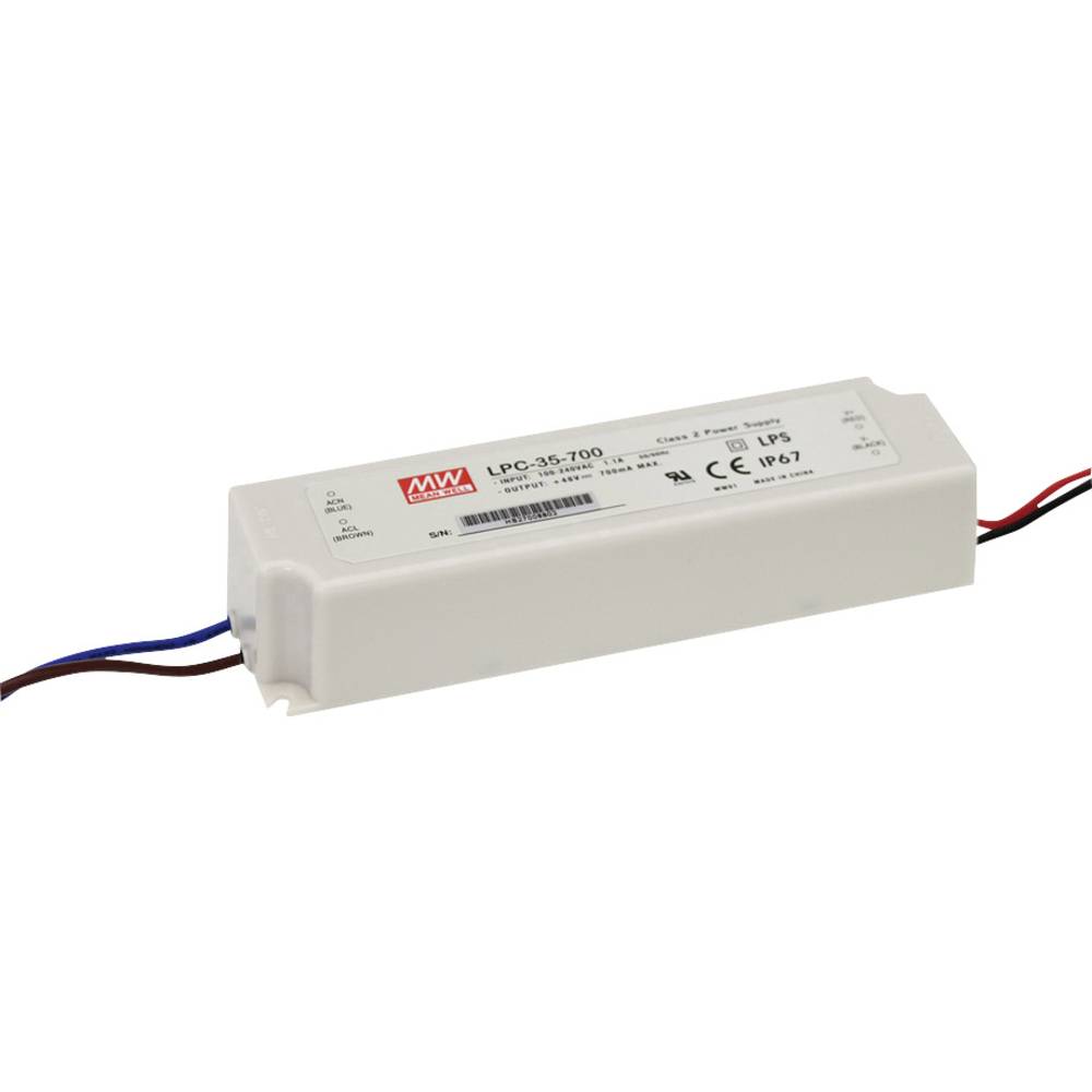 Mean Well LPC-35-1050 LED driver konstantní proud 31.5 W 1.05 A 9 - 30 V/DC bez možnosti stmívání, ochrana proti přepětí