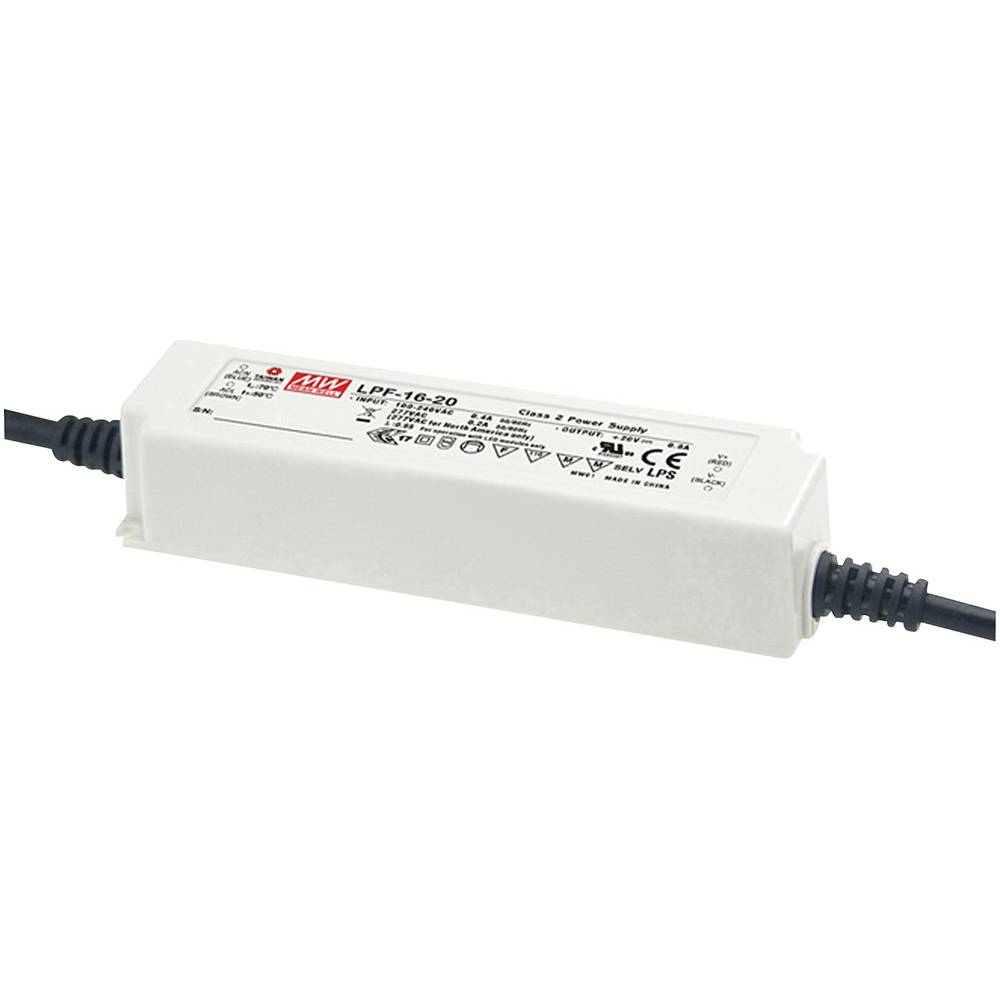 Mean Well LPF-16D-24 LED driver, napájecí zdroj pro LED konstantní napětí, konstantní proud 16.08 W 0.8 A 13.2 - 24 V/DC