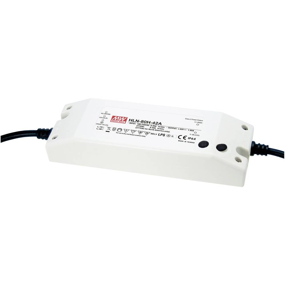 Mean Well HLN-80H-48A LED driver, napájecí zdroj pro LED konstantní napětí, konstantní proud 81 W 1.7 A 28.8 - 48 V/DC s