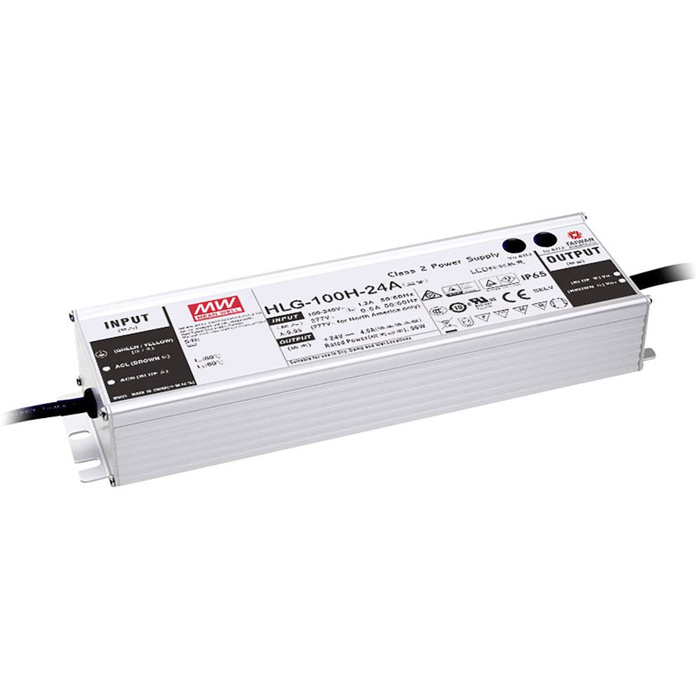 Mean Well HLG-100H-36B LED driver, napájecí zdroj pro LED konstantní napětí, konstantní proud 95 W 2.65 A 18 - 36 V/DC s