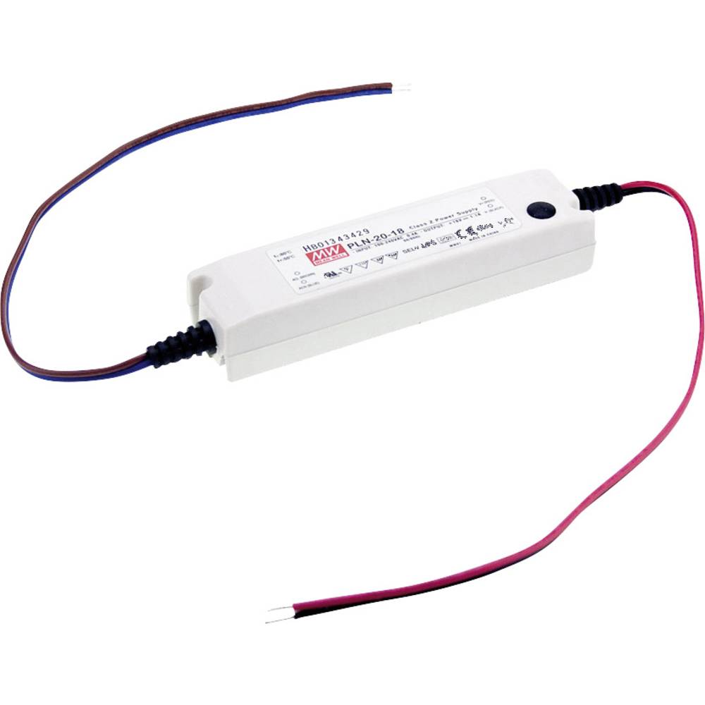 Mean Well PLN-20-18 LED driver, napájecí zdroj pro LED konstantní napětí, konstantní proud 19 W 1.1 A 13.5 - 18 V/DC PFC