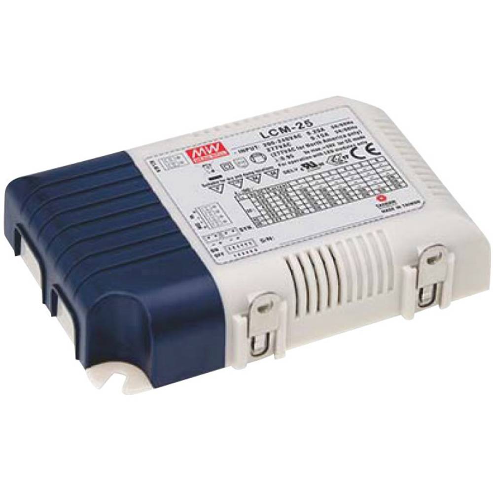 Mean Well LCM-25 LED driver konstantní proud 25 W 0.35 - 1.05 A 6 - 54 V/DC PFC spínací obvod , ochrana proti přepětí ,