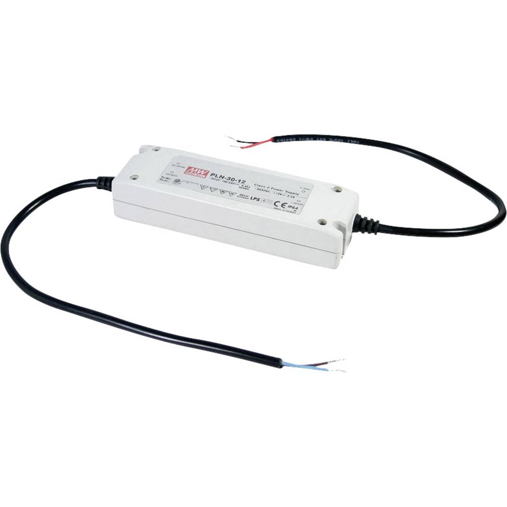 Mean Well PLN-30-24 LED driver, napájecí zdroj pro LED konstantní napětí, konstantní proud 30 W 0 - 1.25 A 16.8 - 24 V/D