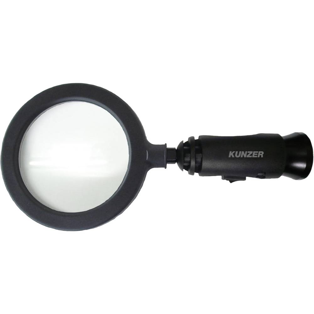 Kunzer 7LL01 ruční lupa s LED osvětlením Velikost objektivu: (Ø) 90 mm černá