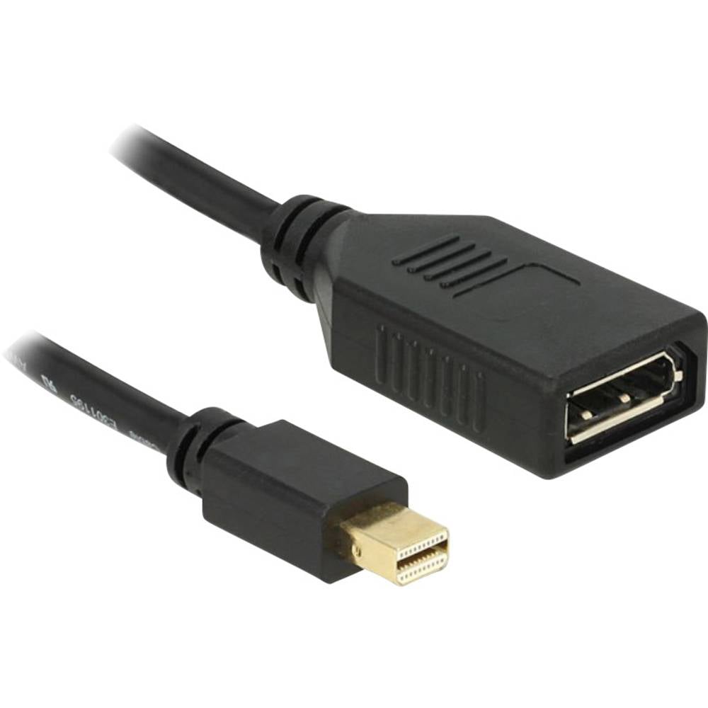 Delock 65554 DisplayPort adaptér [1x mini DisplayPort zástrčka - 1x zásuvka DisplayPort] černá s feritovým jádrem 21.00