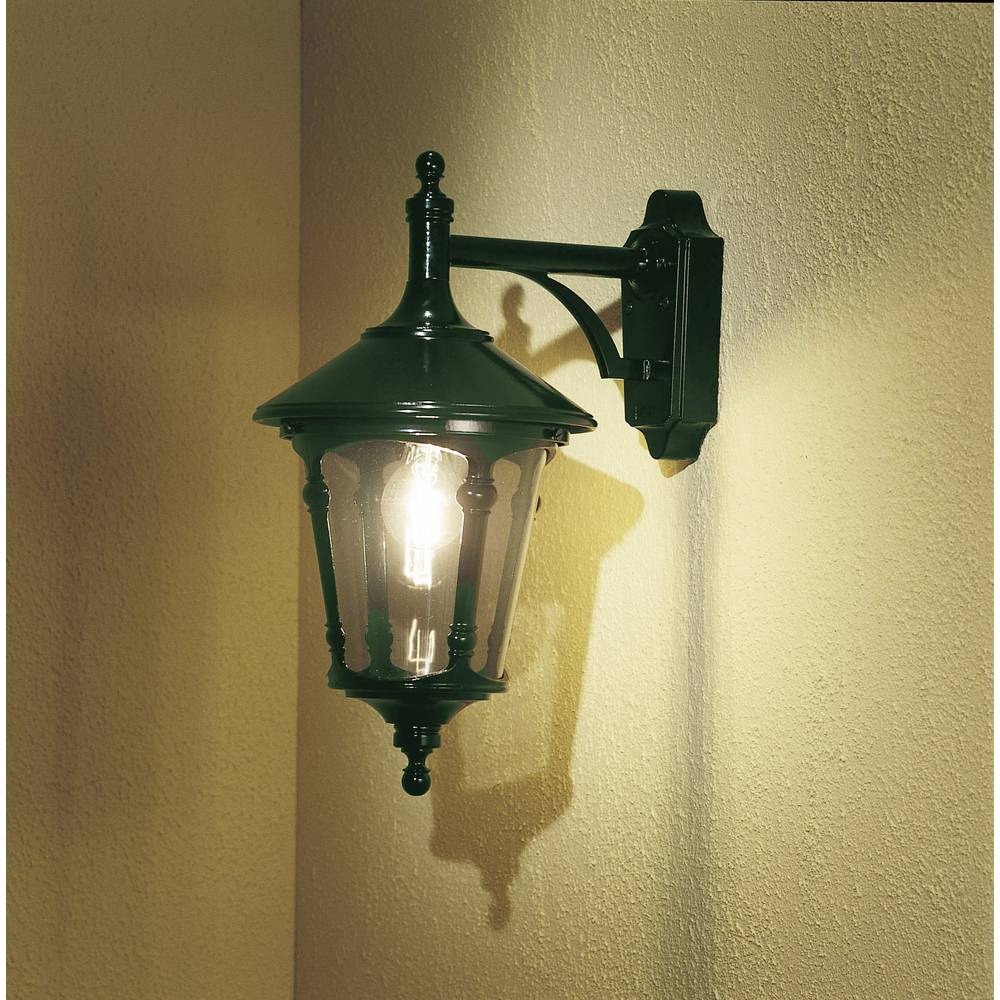 Konstsmide Virgo Down 568-600 venkovní nástěnné osvětlení úsporná žárovka, LED E27 100 W zelená