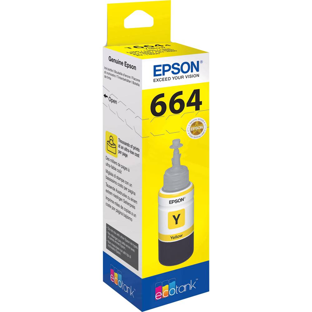 Epson Ink refill T6644, 664 originál žlutá C13T66444010