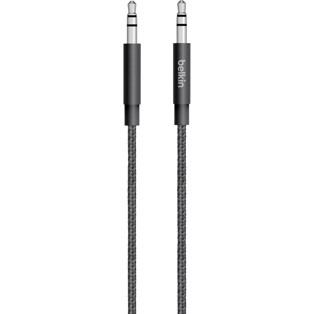 Belkin AV10164bt04-BLK jack audio kabel [1x jack zástrčka 3,5 mm - 1x jack zástrčka 3,5 mm] 1.20 m černá opletený