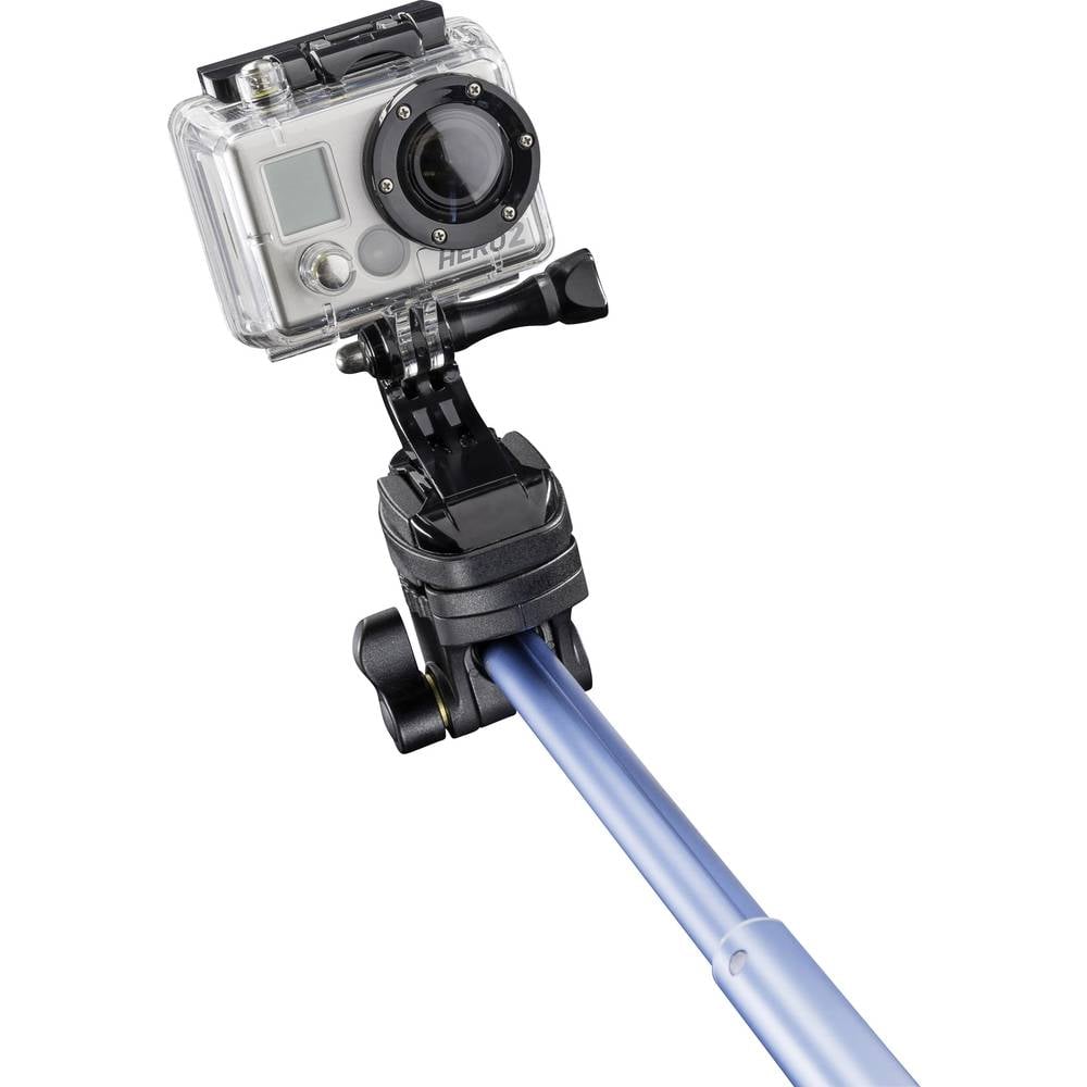 Mantona Handstativ selfie tyč 8 cm 1/4palcové modrá vč. řemínku na ruku