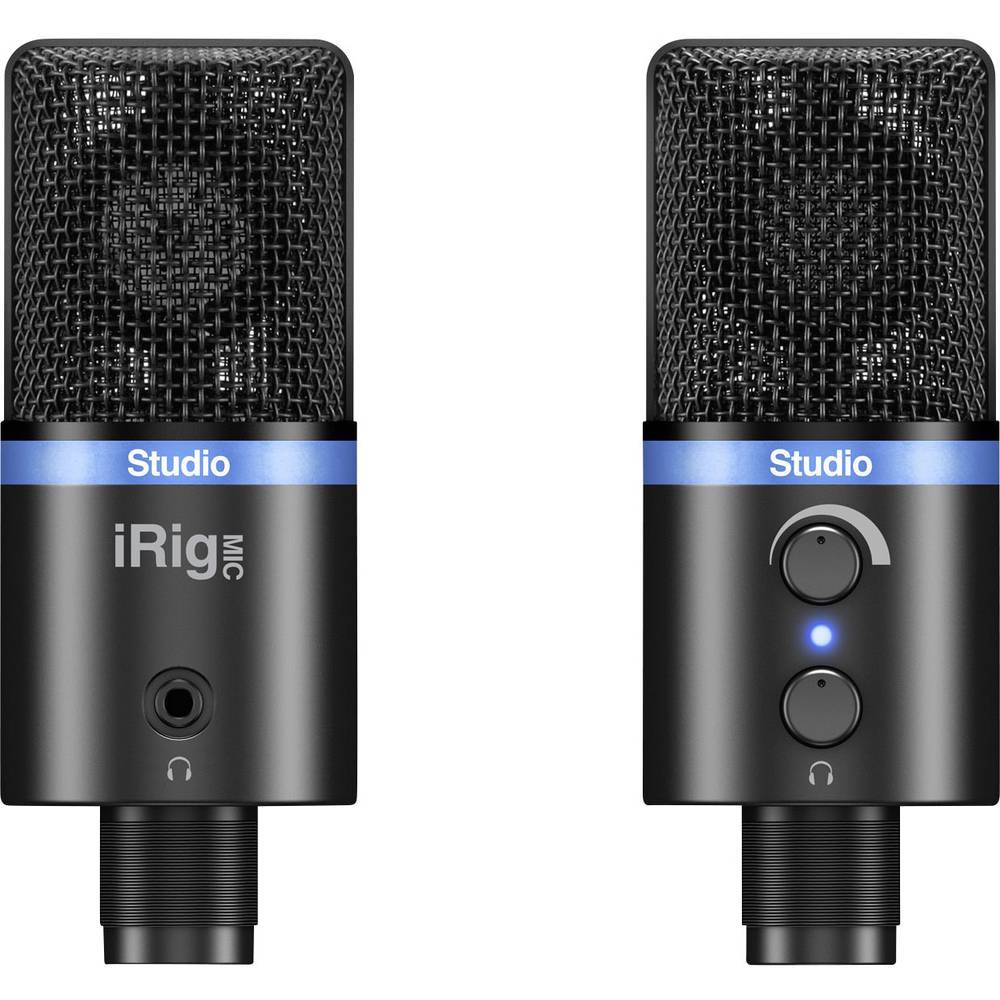 IK Multimedia IRIG MIC STUDIO BLACK USB studiový mikrofon kabelový vč. svorky, stojan, kovový kryt