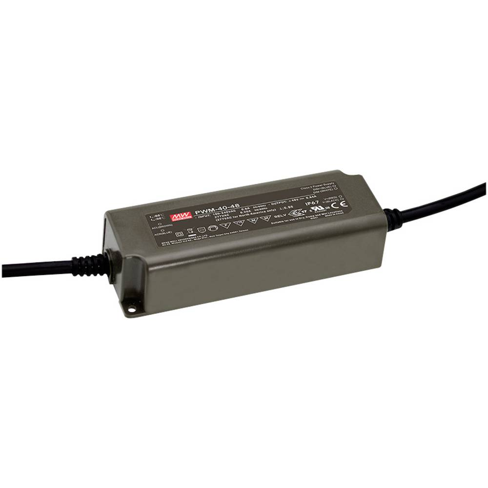Mean Well NPF-40-48 LED driver, napájecí zdroj pro LED konstantní napětí, konstantní proud 40 W 0.84 A 28.8 - 48 V/DC be