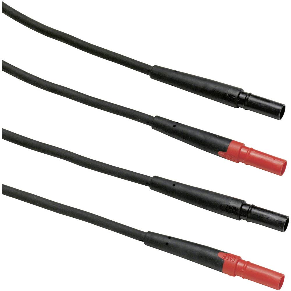 Fluke TL27 sada bezpečnostních měřicích kabelů [zástrčka 4 mm - zástrčka 4 mm] 1.50 m, červená, černá, 1 ks