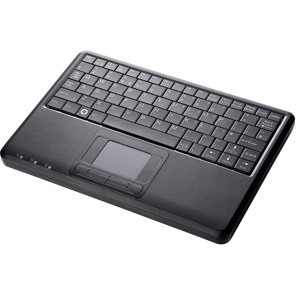 Perixx PERIBOARD-510-PLUS USB klávesnice německá, QWERTZ černá integrovaný touchpad