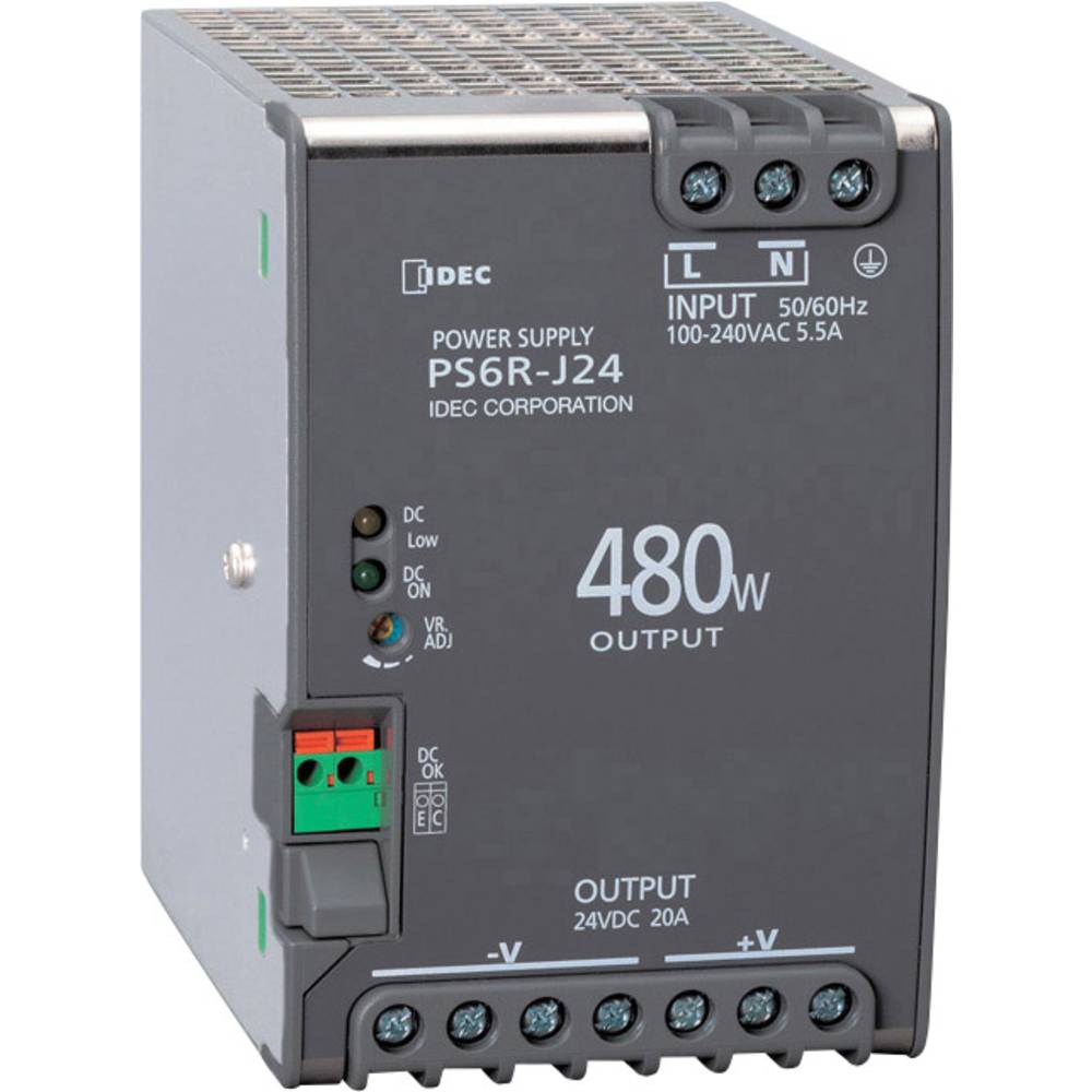 Idec PS6R-J24 síťový zdroj na DIN lištu 24 V/DC 20 A 480 W Počet výstupů:1 x Obsahuje 1 ks
