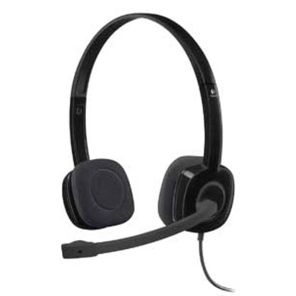 Logitech H151 Počítače Sluchátka On Ear kabelová stereo černá Redukce šumu mikrofonu, Potlačení hluku regulace hlasitost