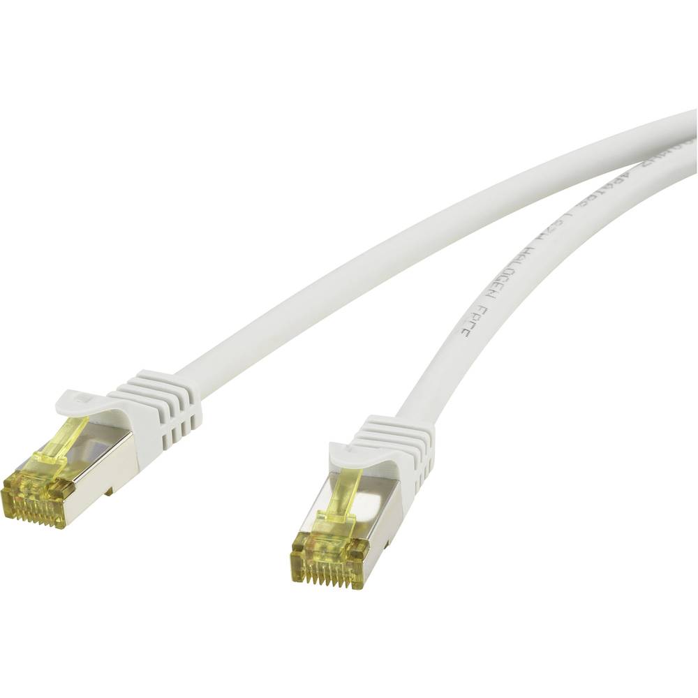 Renkforce RF-4149867 RJ45 síťové kabely, propojovací kabely CAT 6a (surový kabel CAT 7) S/FTP 3.00 m šedá s ochranou, sa