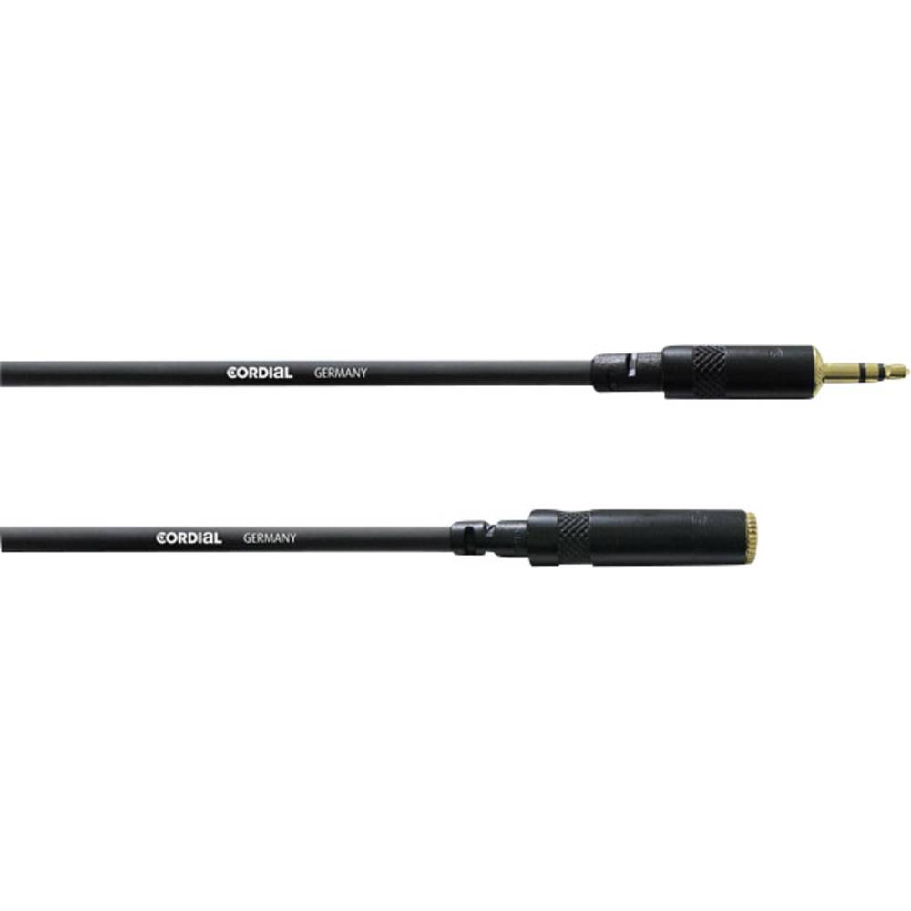Cordial CFS 5 WY audio prodlužovací kabel [1x jack zástrčka 3,5 mm - 1x jack zásuvka 3,5 mm] 5.00 m černá