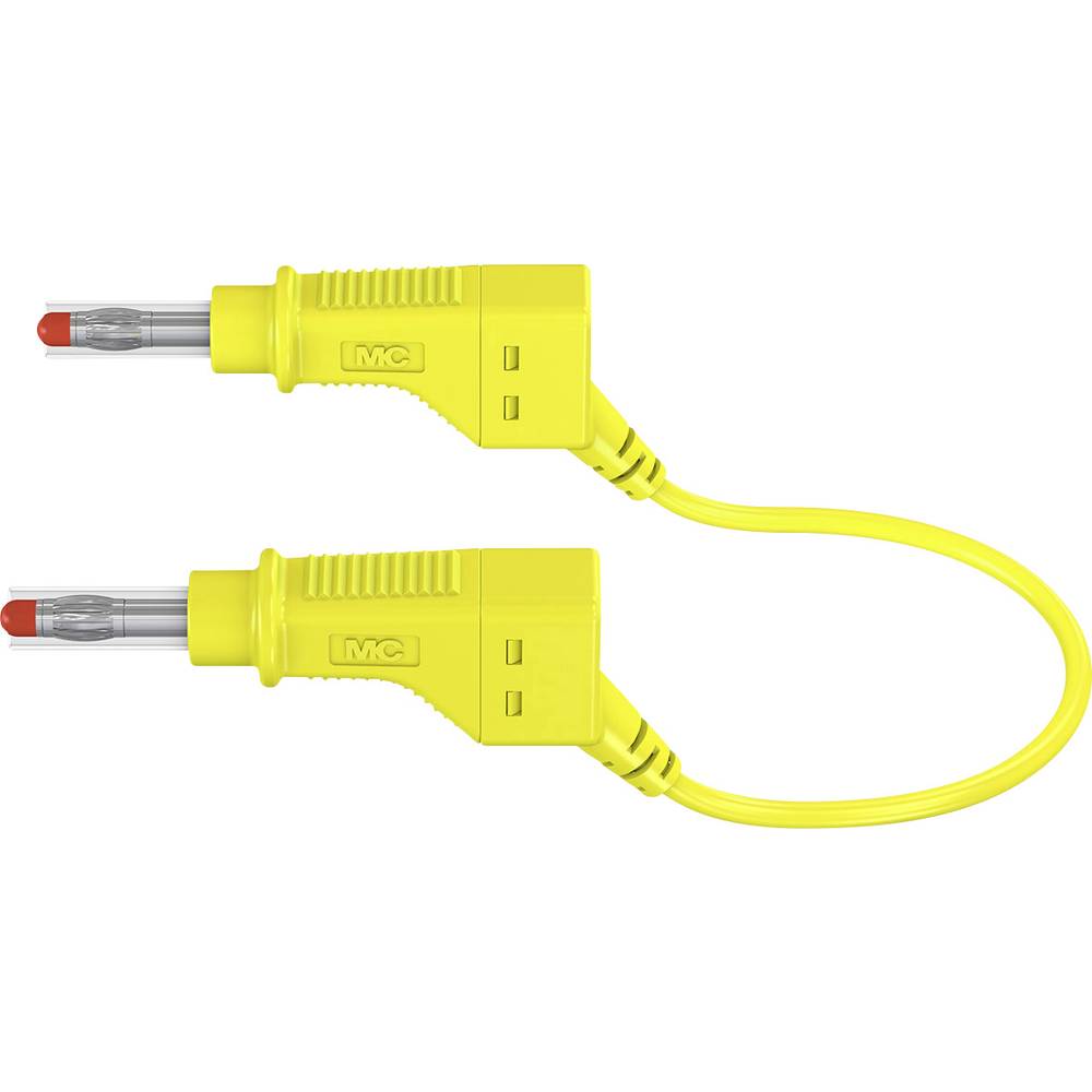 Stäubli XZG425/SIL bezpečnostní měřicí kabely [lamelová zástrčka 4 mm - lamelová zástrčka 4 mm] 1.50 m, žlutá, 1 ks