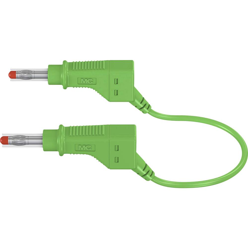 Stäubli XZG425/SIL bezpečnostní měřicí kabely [lamelová zástrčka 4 mm - lamelová zástrčka 4 mm] 1.50 m, zelená, 1 ks
