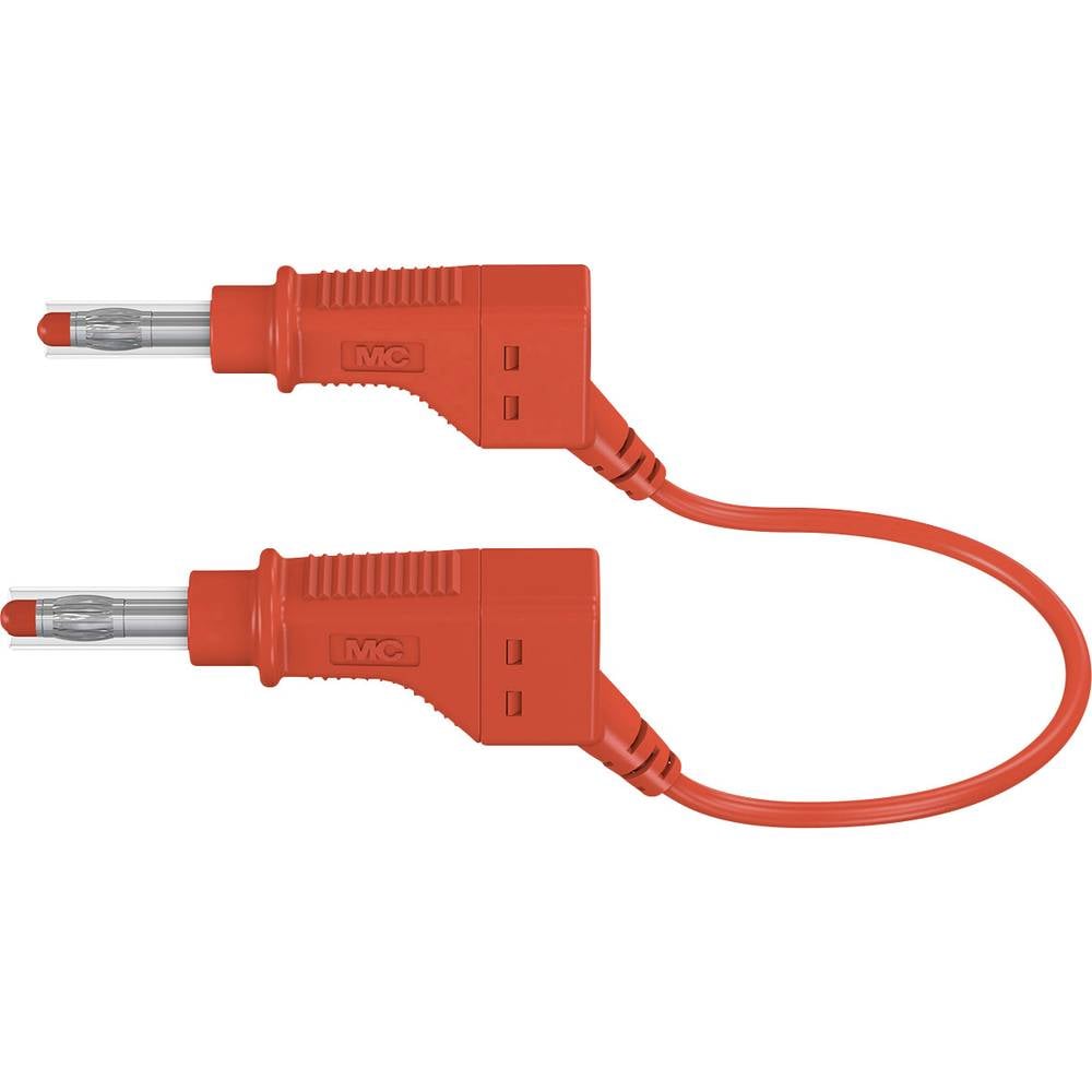 Stäubli XZG425/SIL bezpečnostní měřicí kabely [lamelová zástrčka 4 mm - lamelová zástrčka 4 mm] 1.50 m, červená, 1 ks