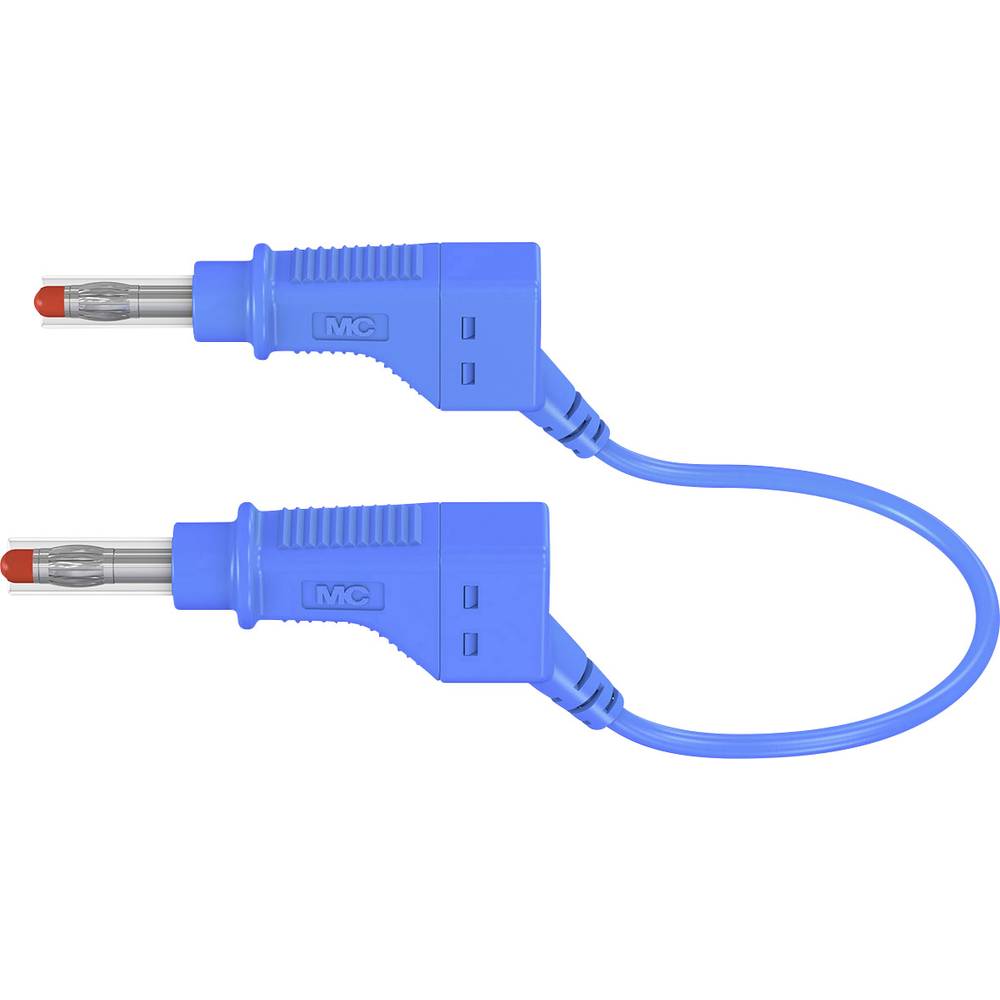 Stäubli XZG425/SIL bezpečnostní měřicí kabely [lamelová zástrčka 4 mm - lamelová zástrčka 4 mm] 1.50 m, modrá, 1 ks