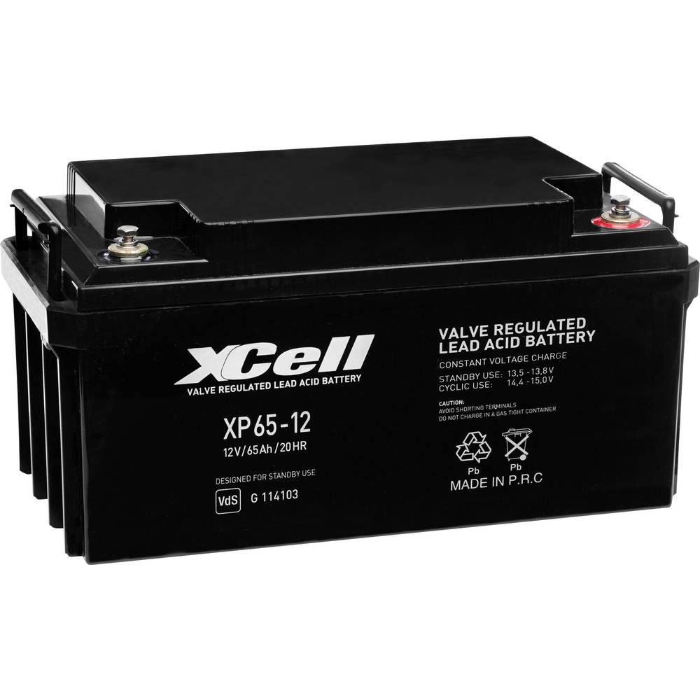 XCell XP6512 XCEXP6512 olověný akumulátor 12 V 65 Ah olověný se skelným rounem (š x v x h) 348 x 178 x 167 mm šroubované