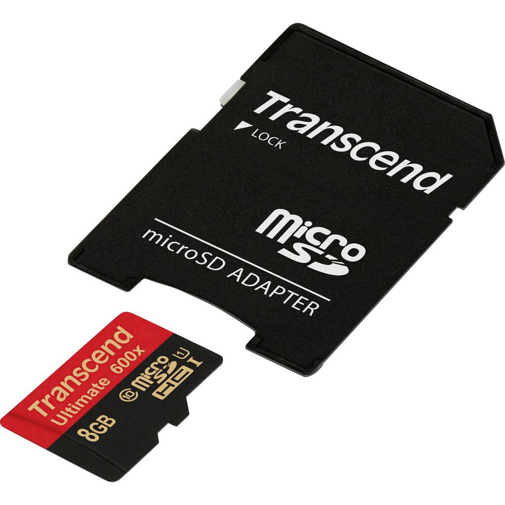 Transcend Ultimate (600x) paměťová karta microSDHC 8 GB Class 10, UHS-I vč. SD adaptéru