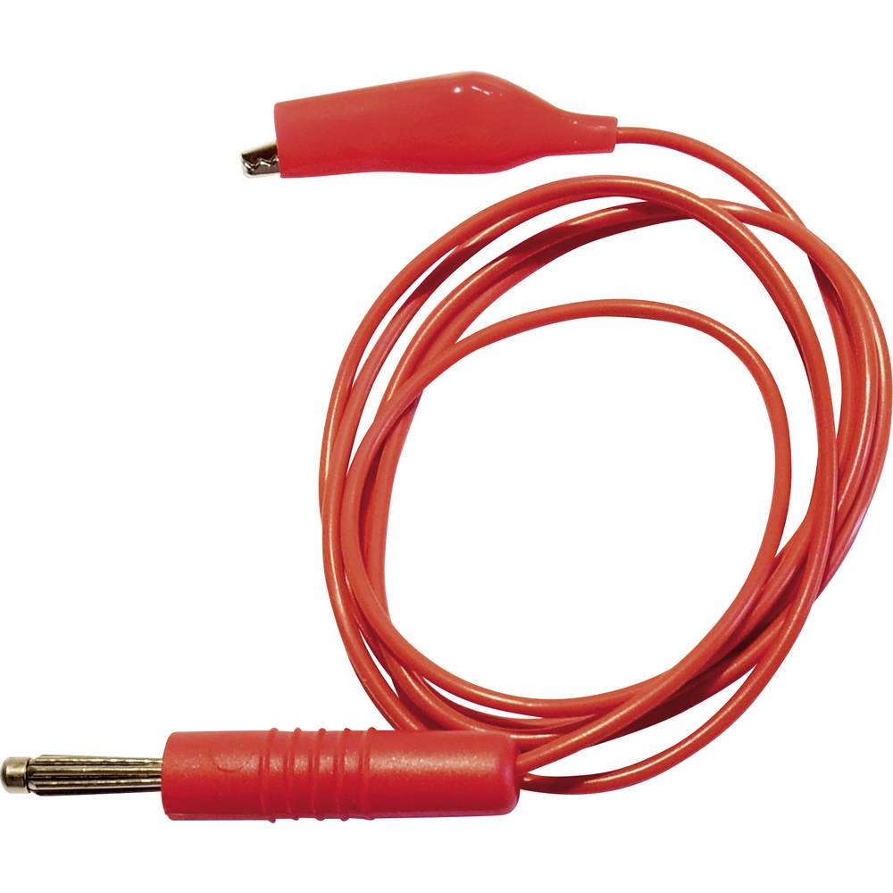 Schnepp 139769 měřicí kabel [lamelová zástrčka 4 mm - krokosvorka] 1.00 m, červená, 1 ks