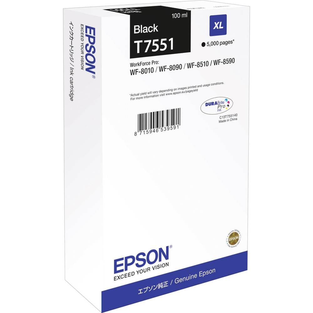 Epson Ink T7551 XL originál černá C13T755140