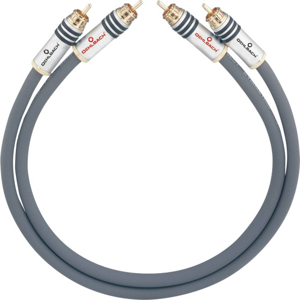 cinch audio kabel [2x cinch zástrčka - 2x cinch zástrčka] 0.50 m antracitová pozlacené kontakty Oehlbach NF 14 MASTER