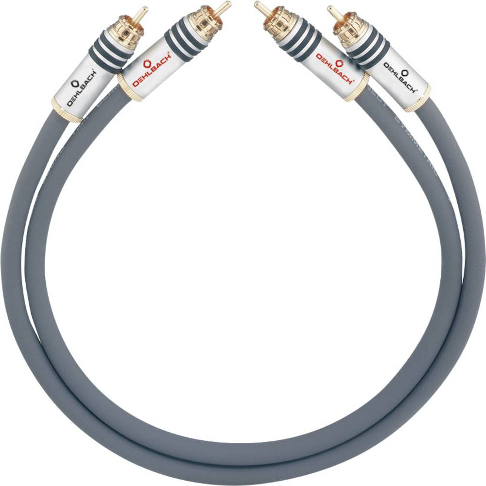 cinch audio kabel [2x cinch zástrčka - 2x cinch zástrčka] 1.25 m antracitová pozlacené kontakty Oehlbach NF 14 MASTER