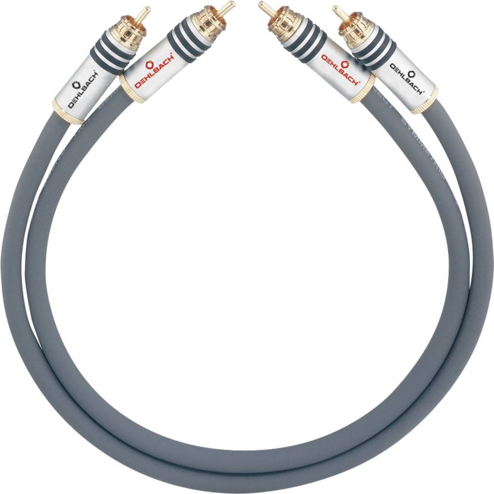 cinch audio kabel [2x cinch zástrčka - 2x cinch zástrčka] 2.25 m antracitová pozlacené kontakty Oehlbach NF 14 MASTER