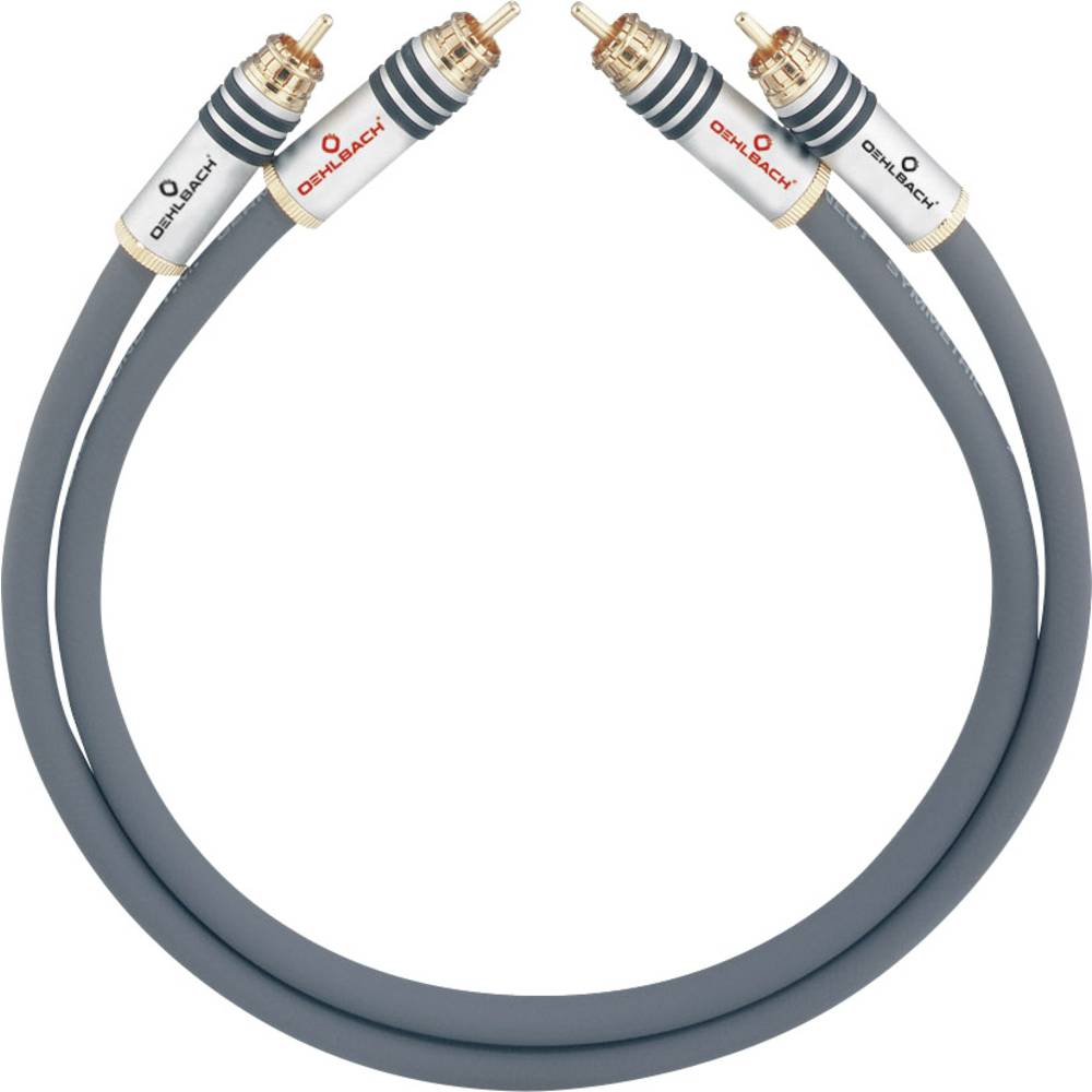 cinch audio kabel [2x cinch zástrčka - 2x cinch zástrčka] 4.00 m antracitová pozlacené kontakty Oehlbach NF 14 MASTER