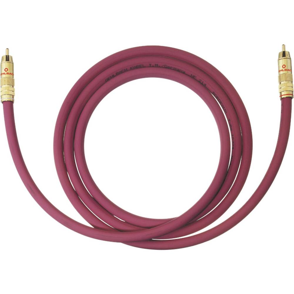 cinch audio kabel [1x cinch zástrčka - 1x cinch zástrčka] 1.00 m bordó pozlacené kontakty Oehlbach NF 214 SUB
