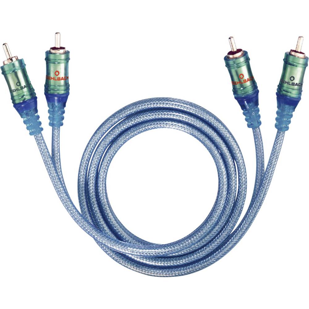 cinch audio kabel [2x cinch zástrčka - 2x cinch zástrčka] 0.50 m transparentní modrá pozlacené kontakty Oehlbach Ice Blu