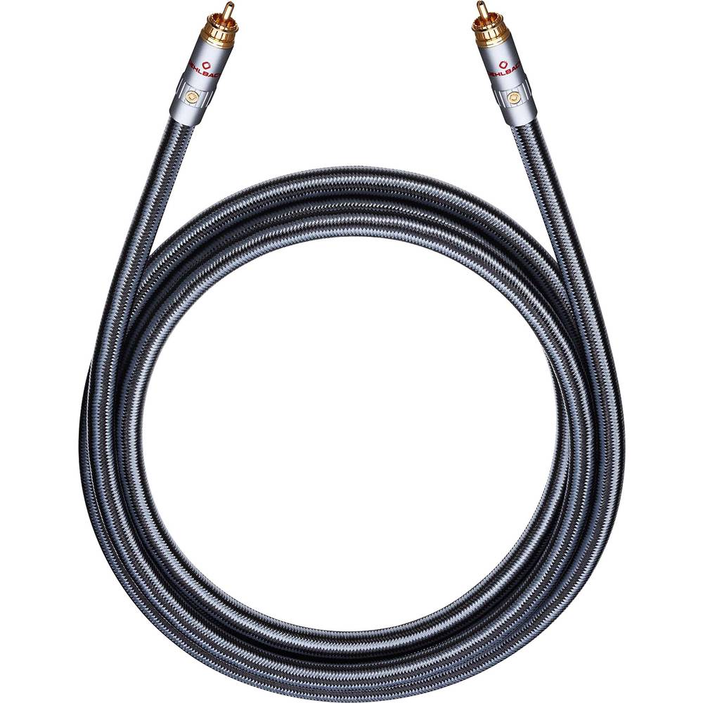 Oehlbach 13304 cinch audio kabel [1x cinch zástrčka - 1x cinch zástrčka] 4.40 m černá pozlacené kontakty