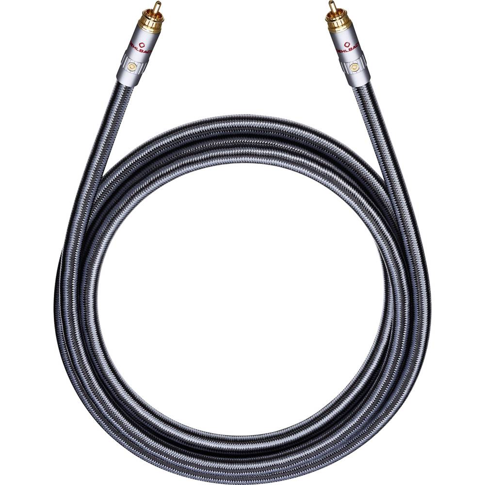 Oehlbach 13306 cinch audio kabel [1x cinch zástrčka - 1x cinch zástrčka] 6.60 m černá pozlacené kontakty