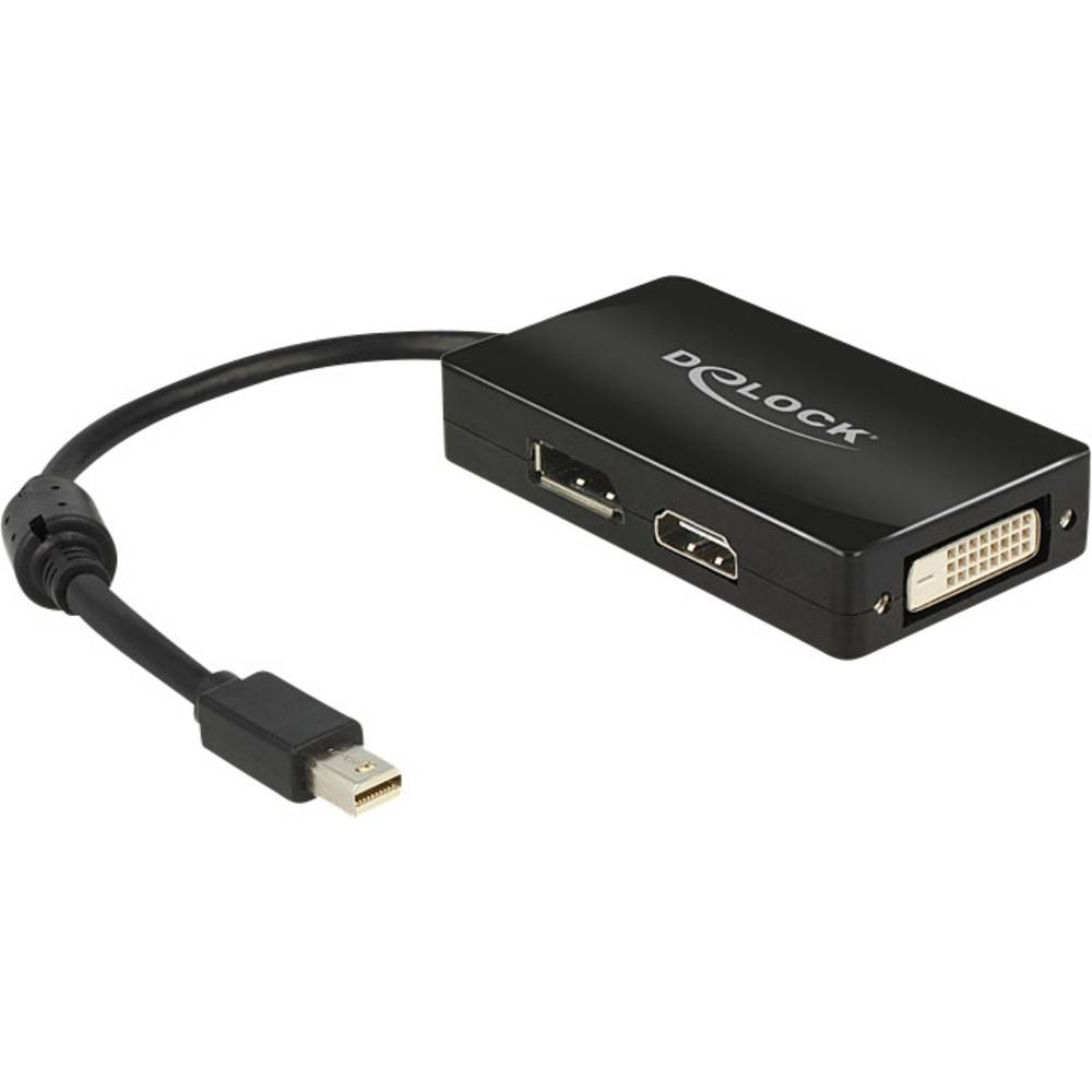 Delock 62623 DisplayPort / HDMI / DVI adaptér [1x mini DisplayPort zástrčka - 1x zásuvka DisplayPort, HDMI zásuvka, DVI