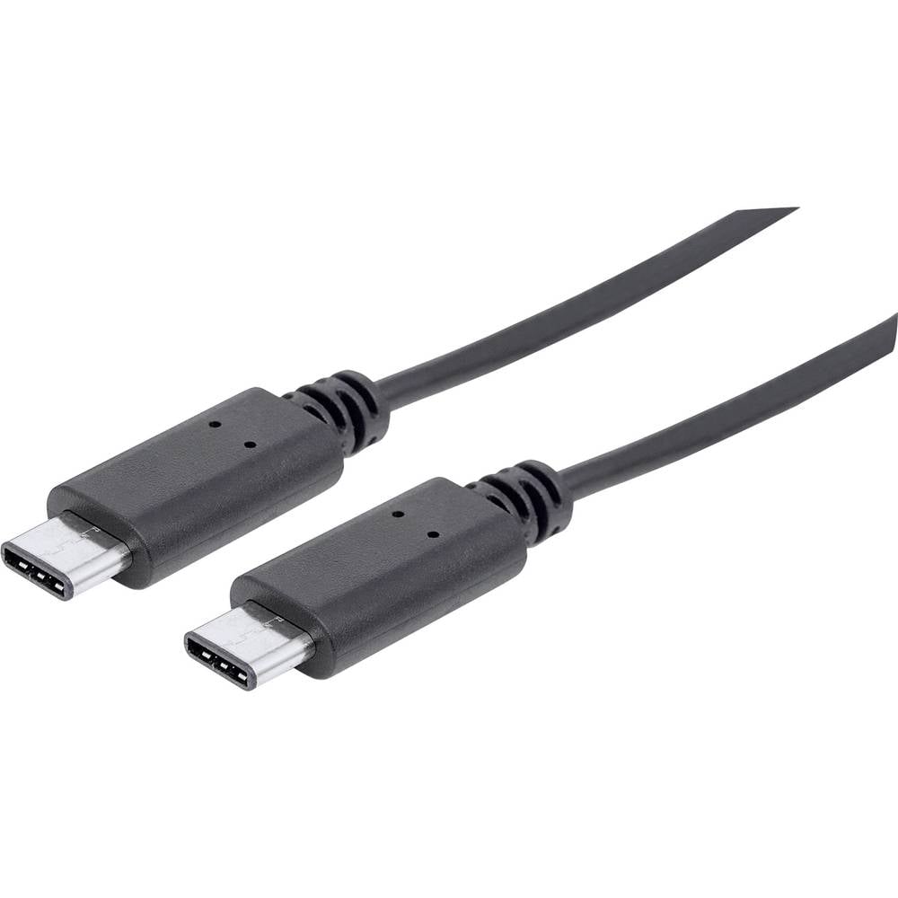 Manhattan USB kabel USB 3.2 Gen1 (USB 3.0 / USB 3.1 Gen1) USB-C ® zástrčka, USB-C ® zástrčka 1.00 m černá UL certifikace