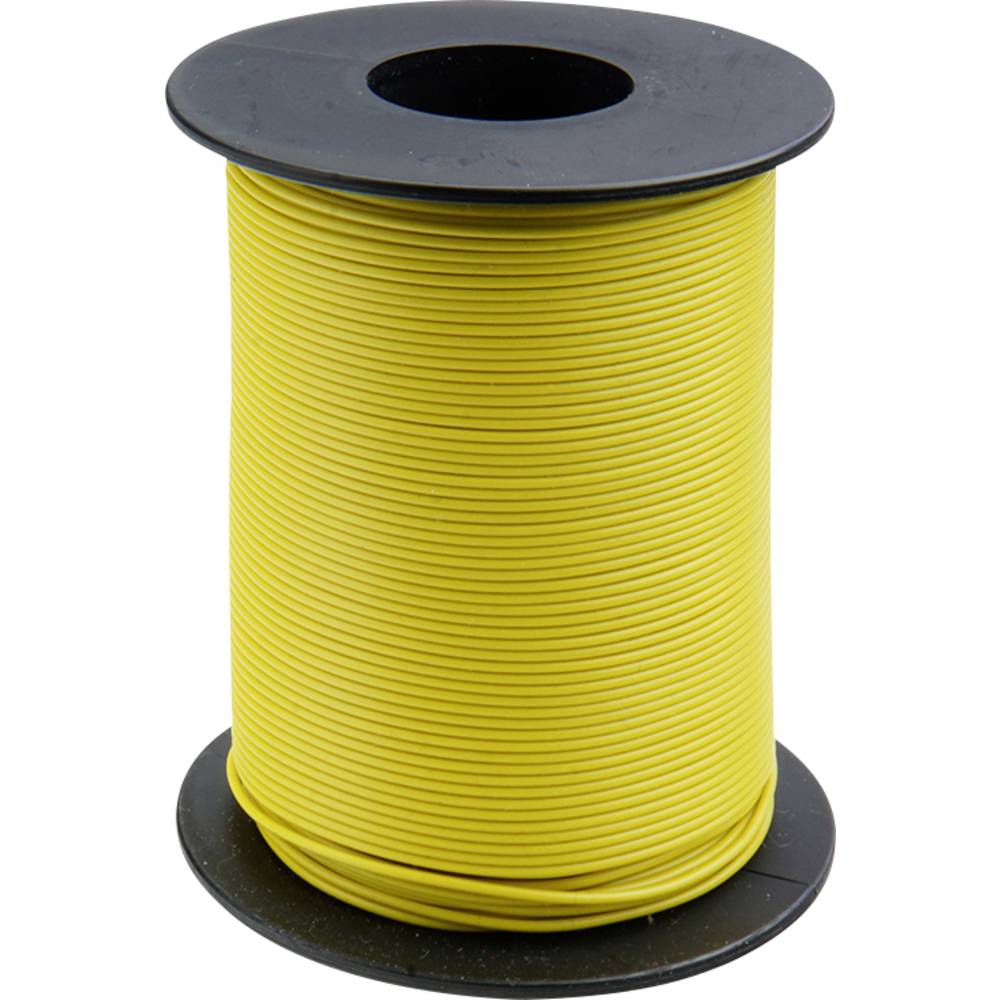 105-3-100 spojovací drát 1 x 0.20 mm² žlutá 100 m