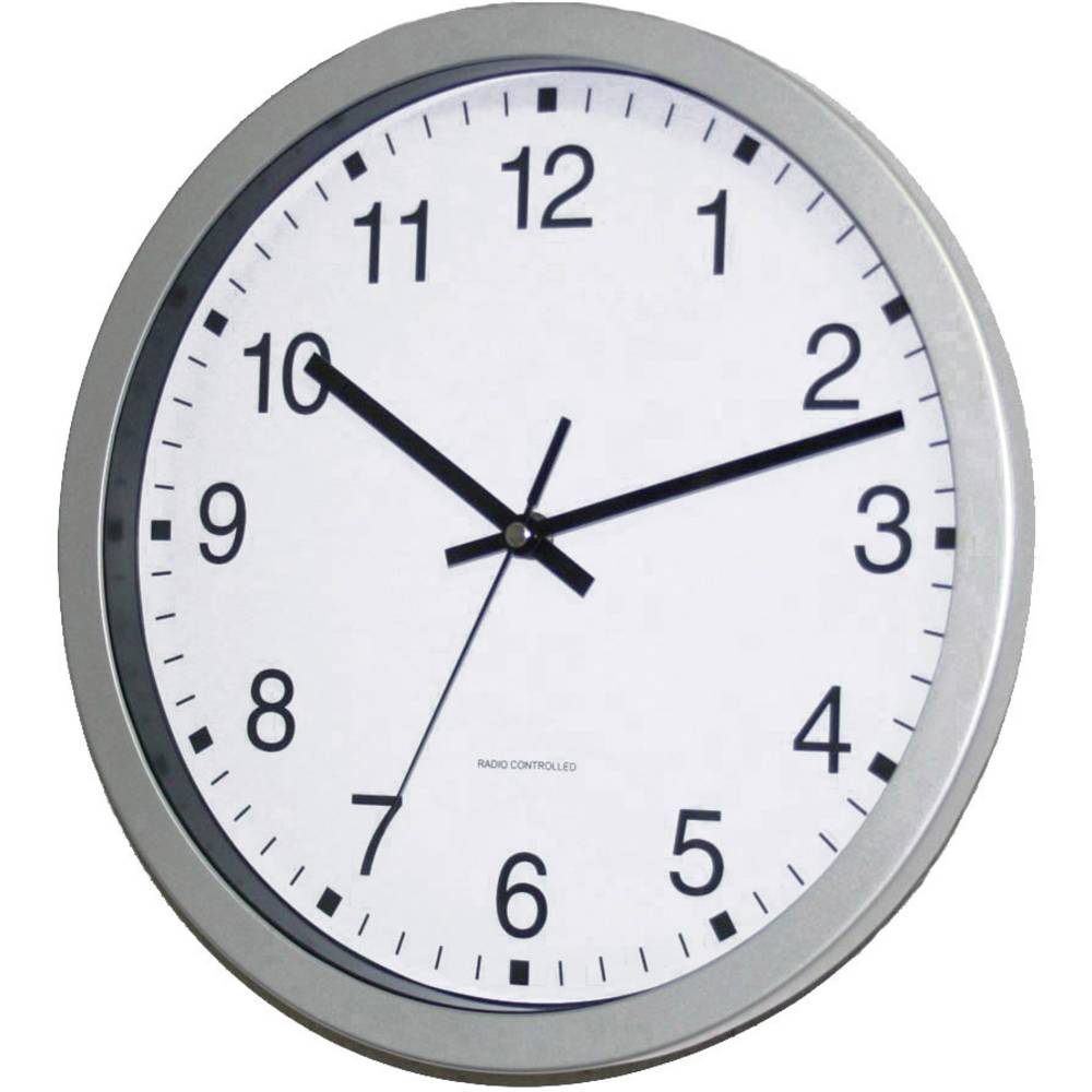EUROTIME 56831-07 DCF nástěnné hodiny 30 cm x 4.3 cm, stříbrná