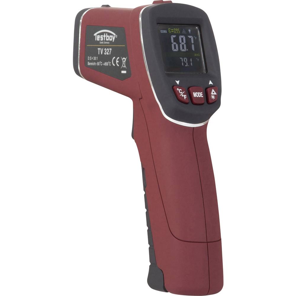 Testboy TV 327 infračervený teploměr Optika 30:1 -50 - +760 °C bezdotykové IR měření, kontaktní měření