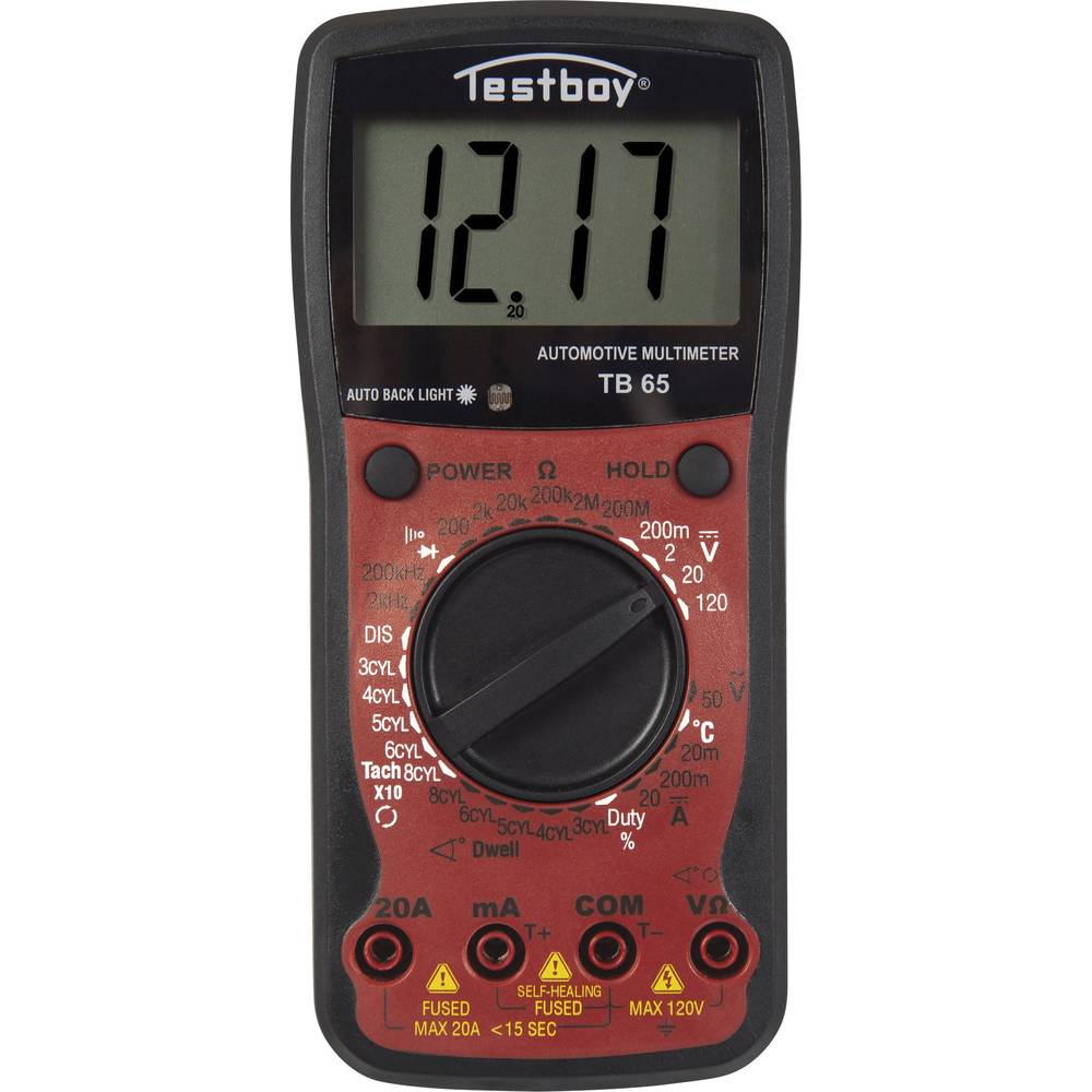 Testboy TB 65 multimetr Kalibrováno dle (ISO) digitální Displej (counts): 1999