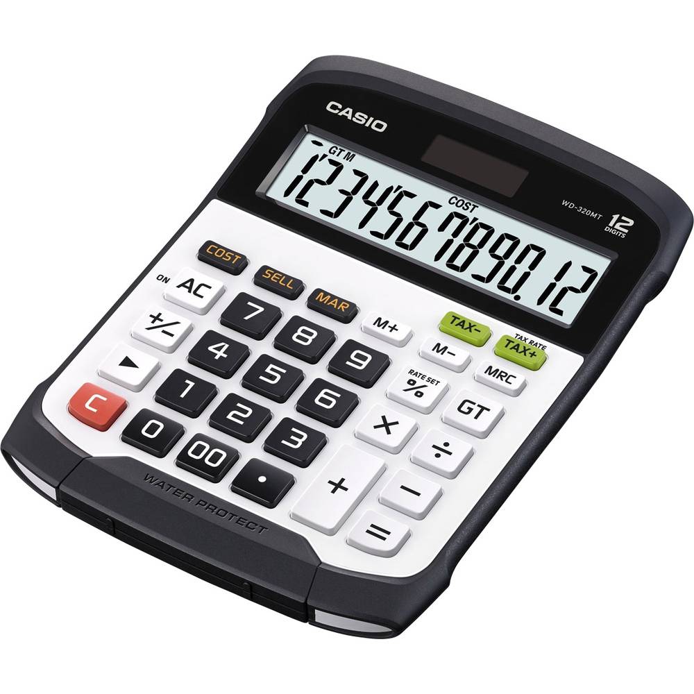 Casio WD-320MT stolní kalkulačka stříbrnočerná Displej (počet míst): 12 solární napájení, na baterii (š x v x h) 145 x 3