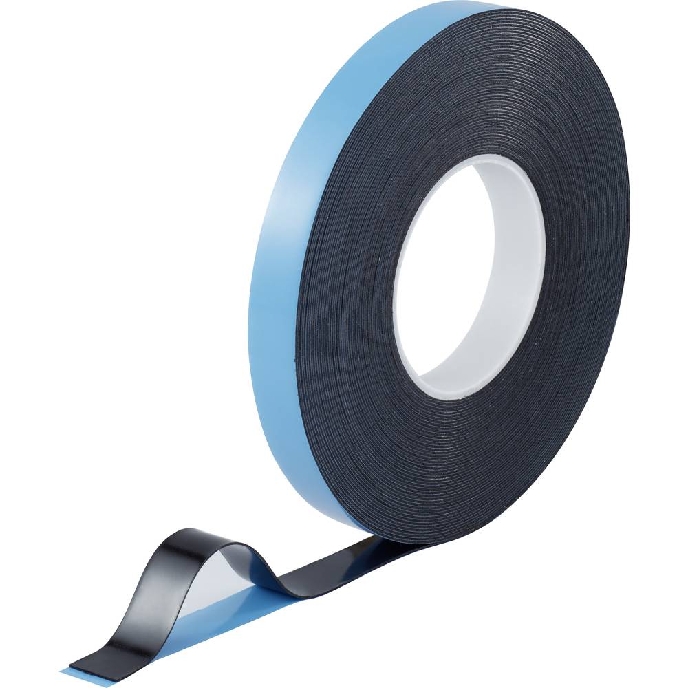 TOOLCRAFT 93038c186 93038c186 oboustranná lepicí páska modrá, černá (d x š) 30 m x 20 mm 1 ks