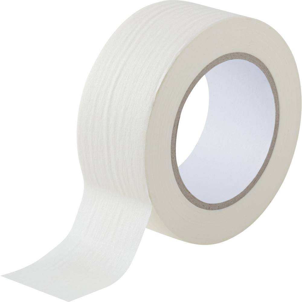 TOOLCRAFT 93038c190 93038c190 krepová lepicí páska bílá (d x š) 50 m x 50 mm 1 ks