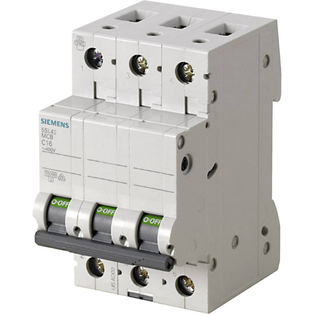 Siemens 5SL43016 5SL4301-6 elektrický jistič 3pólový 1 A 400 V