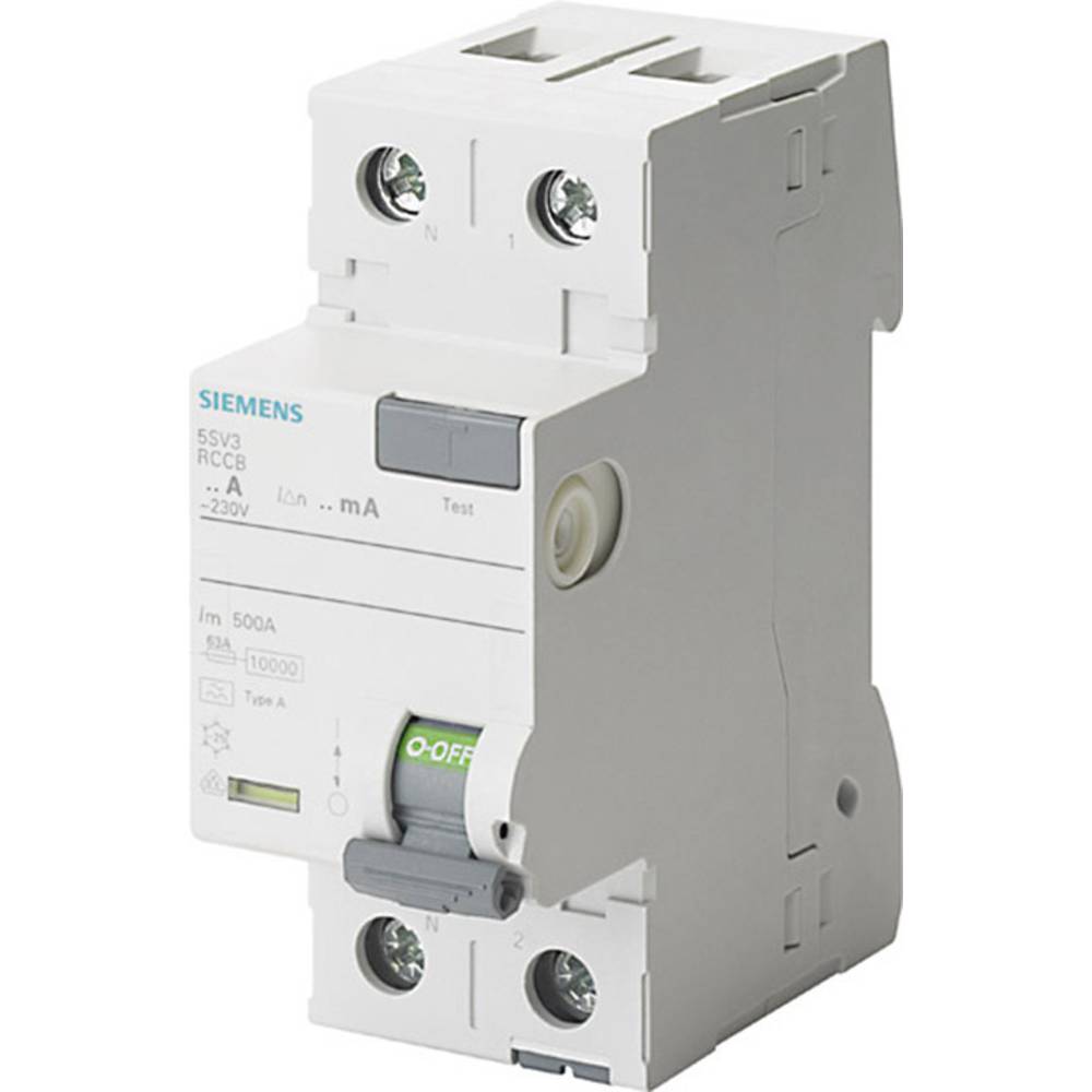 Siemens 5SV33166KL 5SV3316-6KL proudový chránič A 2pólový 63 A 0.03 A 230 V